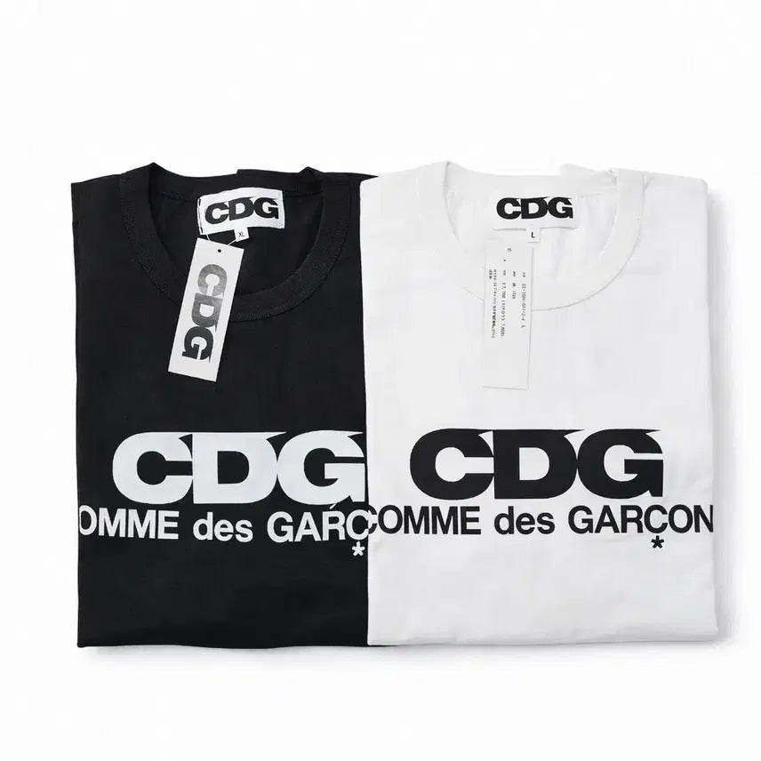[BUNJANG] CDG Comme des Garcons Short Sleeve T-shirt / CDG 꼼데가르송 반팔 티셔츠 블랙/화이트