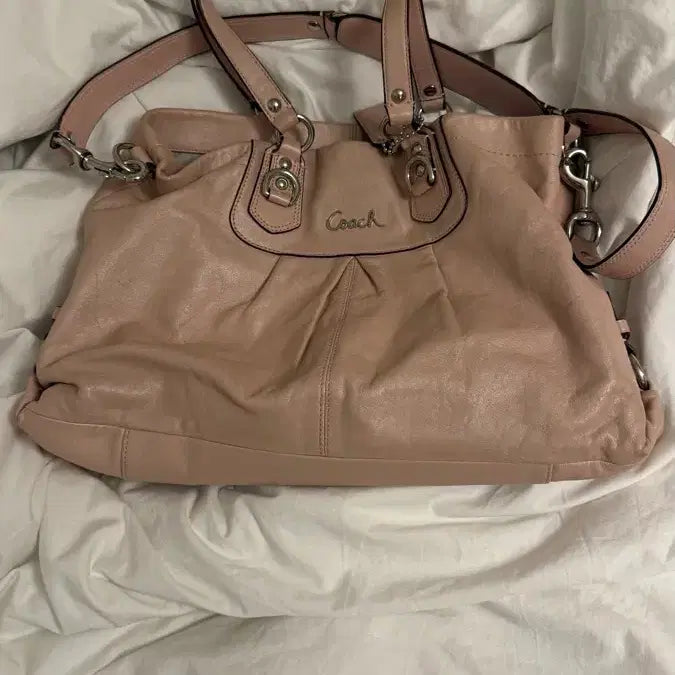 [BUNJANG] Coach Pink Leather Shoulder Bag / 코치 핑크 레더 숄더백 빈티지