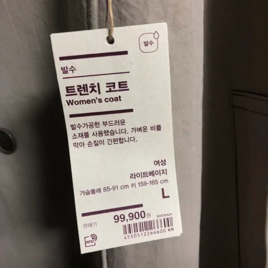[BUNJANG] Muji Trench Coat L / [새상품] 무인양품 트렌치 코트 L (정가 99,900원)