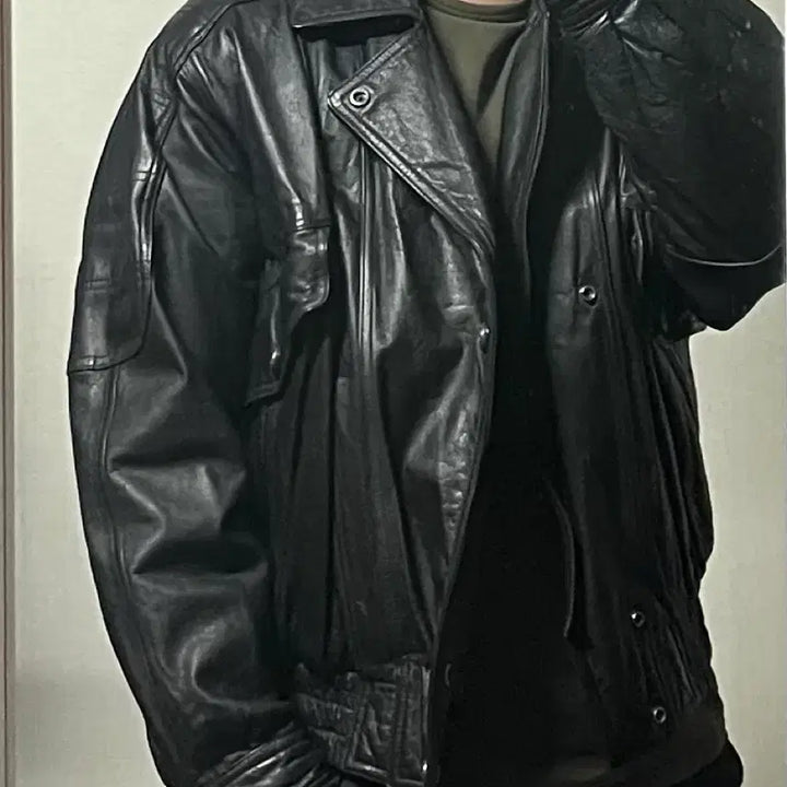 [BUNJANG] Unionbay Leather Bomber Jacket / 유니온베이 소가죽 봄버 자켓