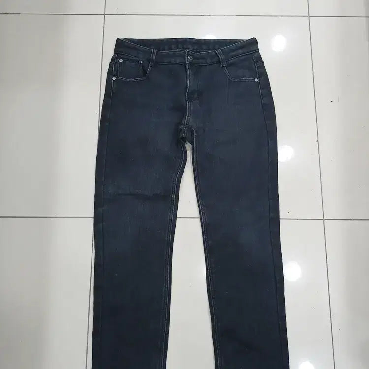 [BUNJANG] Black Jeans Winter Denim Pants / 30사이즈 기모안감 겨울청바지 블랙진 검정 허리41총92밑단18