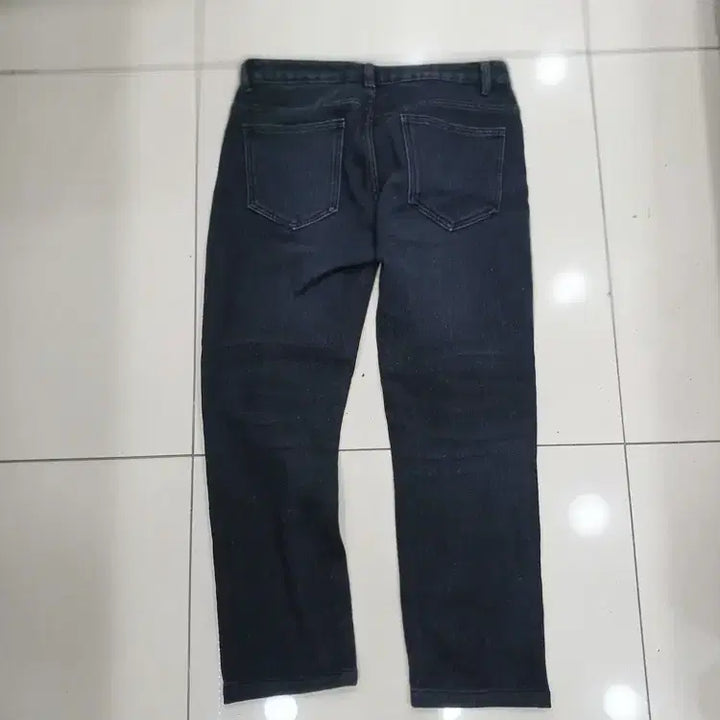 [BUNJANG] Black Jeans Winter Denim Pants / 30사이즈 기모안감 겨울청바지 블랙진 검정 허리41총92밑단18