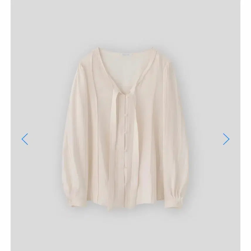 [BUNJANG] T/T Sheer Tie Blouse (Cream) / 새상품) 타낫 T/T Sheer tie blouse (cream)