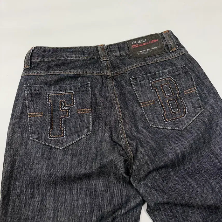 [BUNJANG] FUBU Washed Denim Jeans / FUBU 후부 컬렉션 워싱 데님 청바지