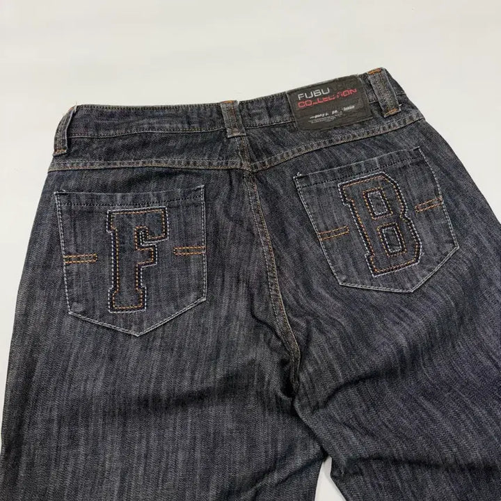 [BUNJANG] FUBU Washed Denim Jeans / FUBU 후부 컬렉션 워싱 데님 청바지
