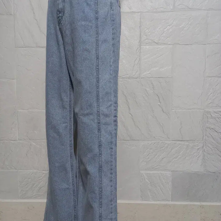 [BUNJANG] Denim Wide Pants / 연청 데님 와이드 팬츠