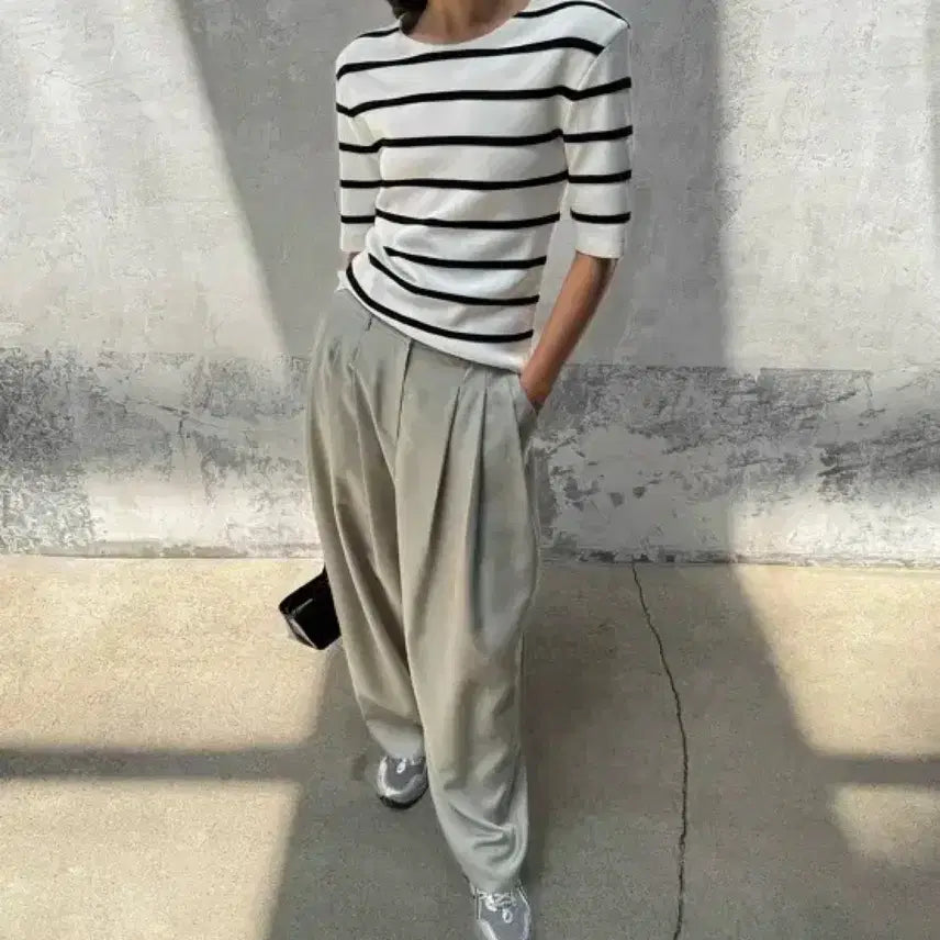 [BUNJANG] Dragon Blues Stripe Half Pullover / 드래곤블루스 스트라이프 하프 풀오버