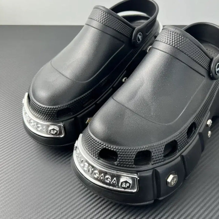 [BUNJANG] Crocs Balenciaga Hard Crocs Mule Black / 크록스  발렌 하드크록스 뮬 블랙  245mm