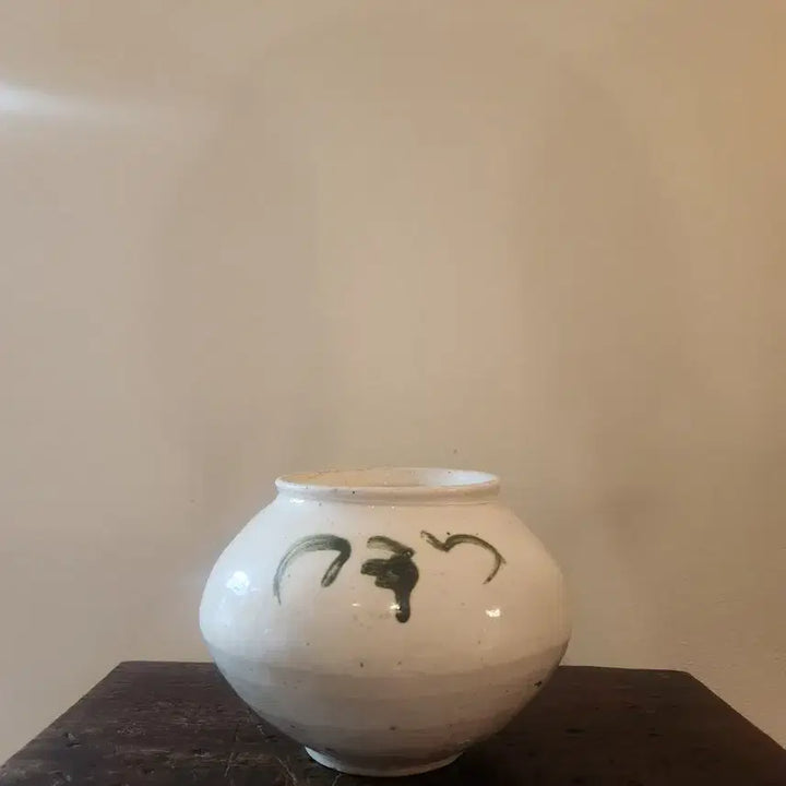 [BUNJANG] 100-Year-Old Cheongsong Celadon Iron-Painted Tea Caddy / 100년도 넘은 짜글짜글한 청송 백자 차호
