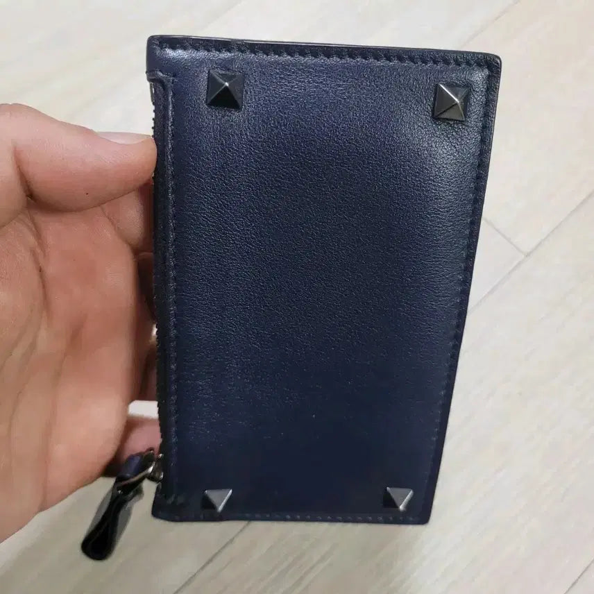 [BUNJANG] Valentino Rockstud Leather Card Holder / 정품 발렌티노 락스터드 카드지갑