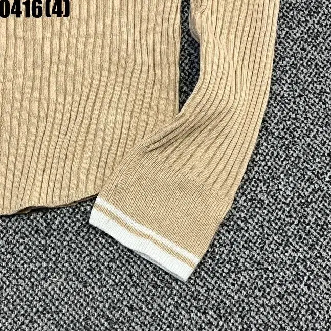 [BUNJANG] Square Neck Ribbed Knit Long Sleeve Top / 스퀘어넥 골지 니트 긴팔티 0416(4)