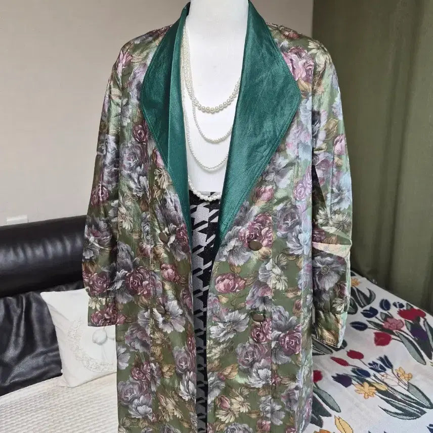 [BUNJANG] Reversible Silket Jacquard Trench Jacket / 고퀄라인 리버시블 실켓자가드 트렌치자켓