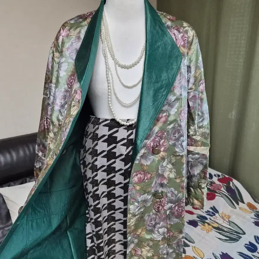 [BUNJANG] Reversible Silket Jacquard Trench Jacket / 고퀄라인 리버시블 실켓자가드 트렌치자켓