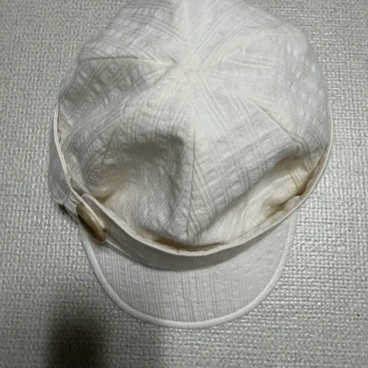 [BUNJANG] Opish Button Strap Cap White / 오피쉬 버튼 스트랩 캡 화이트