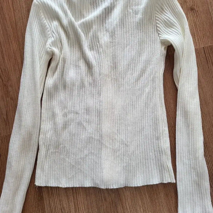 [BUNJANG] Ivory Ribbed Knit Cardigan (Size 55) / 아이보리 골지 니트 가디건 55사이즈 (새제품)