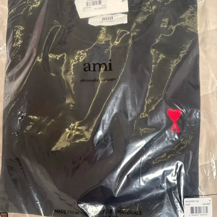 [BUNJANG] Ami MTM Black M / 아미 맨투맨 블랙 M