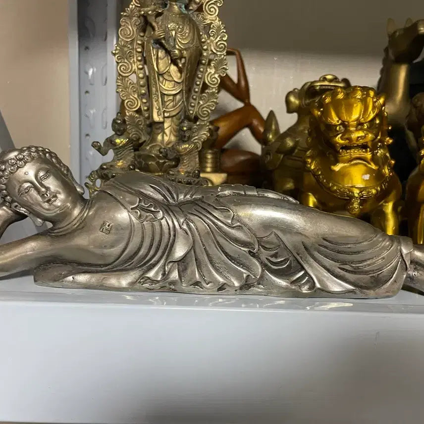 [BUNJANG] White Copper Buddha Statue / 백동와불 7만 지름 31
