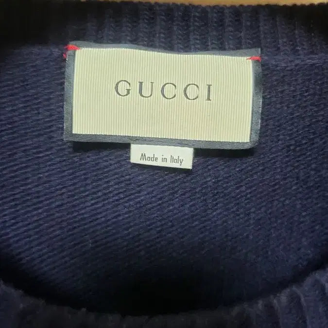 [BUNJANG] Gucci Snake Embroidered Navy Knit L / 구찌 스네이크 자수 네이비 니트 (L)