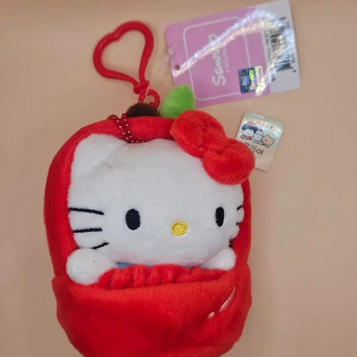 [BUNJANG] Sanrio Hello Kitty Apple Keychain / 키티 과일하우스 애플 키링. 새상품