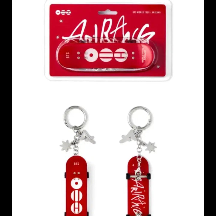 [BUNJANG] BTS World Tour Skateboard Keychain Red / BTS 월드투어 스케이트보드 키링 _ 레드