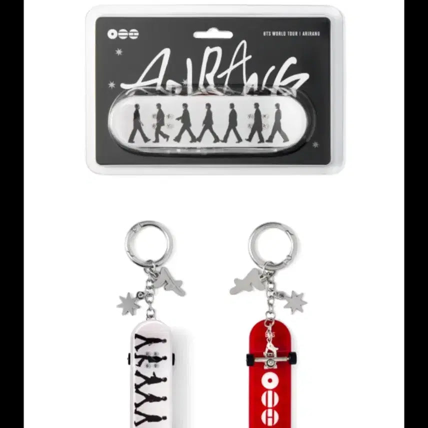 [BUNJANG] BTS World Tour Skateboard Keychain - White / BTS 월드투어 스케이트보드 키링 _ 화이트