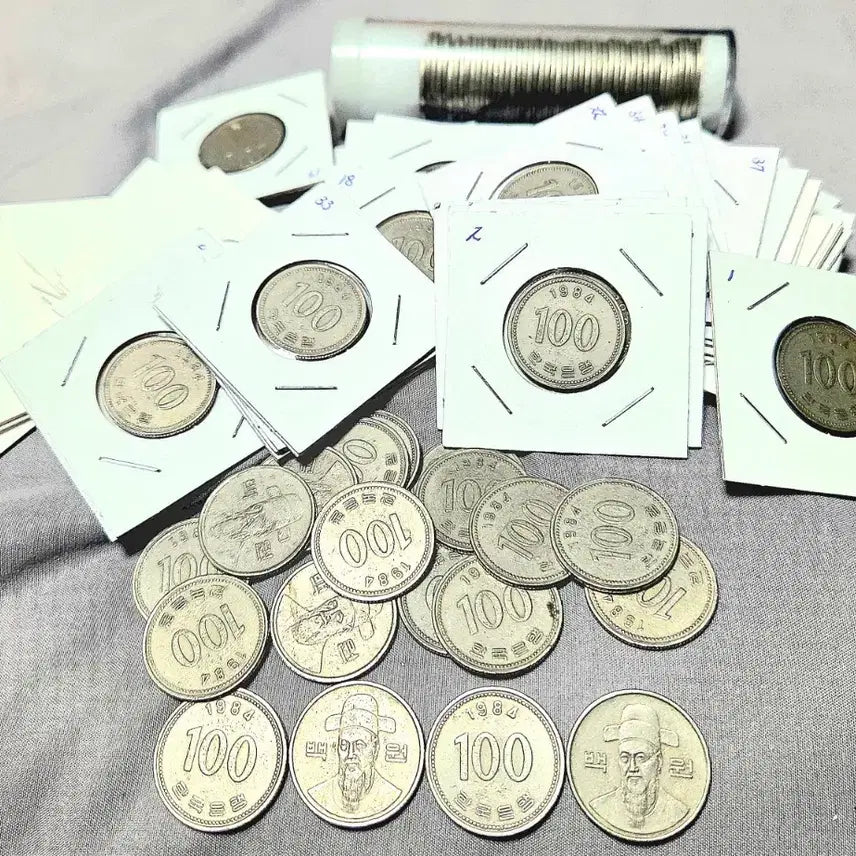 [BUNJANG] 1984 100 Won Coin Bundle (20 coins) / <준특년도> 1984년 100원 20개씩 묶음