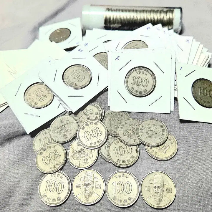 [BUNJANG] 1984 100 Won Coin Bundle (20 coins) / <준특년도> 1984년 100원 20개씩 묶음