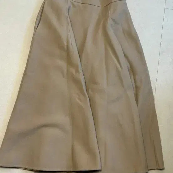 [BUNJANG] Lanvin Flare Long Skirt Beige / 한섬 랑방 Lanvin 플레어 스커트 베이지