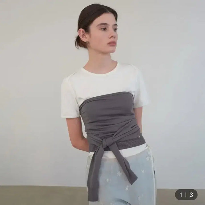 [BUNJANG] ON&amp;ON Strap Tube Knit Top / 온앤온 스트랩 튜브탑니트