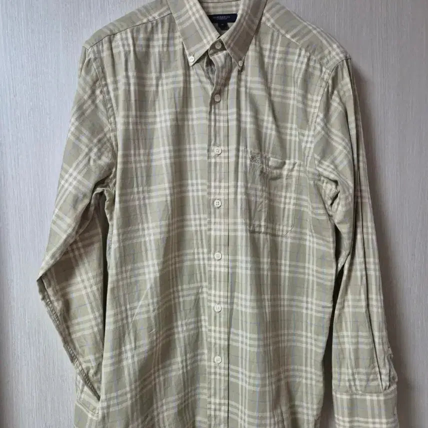 [SOLD OUT] (정품) 버버리 체크 셔츠 남방 M 남성  코튼셔츠