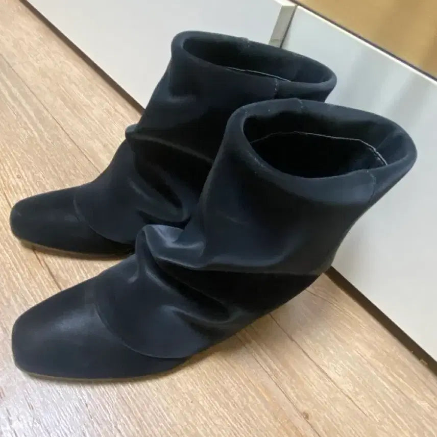 [BUNJANG] 328 Rinkle Leather Boots 245 / 쓰리투에이티 링클 레더 부츠 숏 245