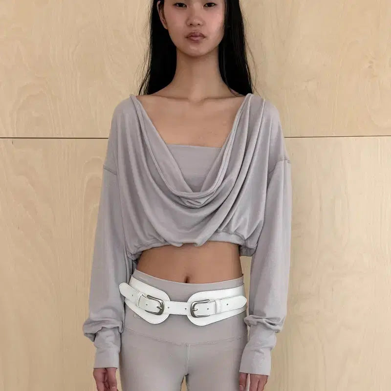 [SOLD OUT] 세릭 Draped Back Top _ Beige