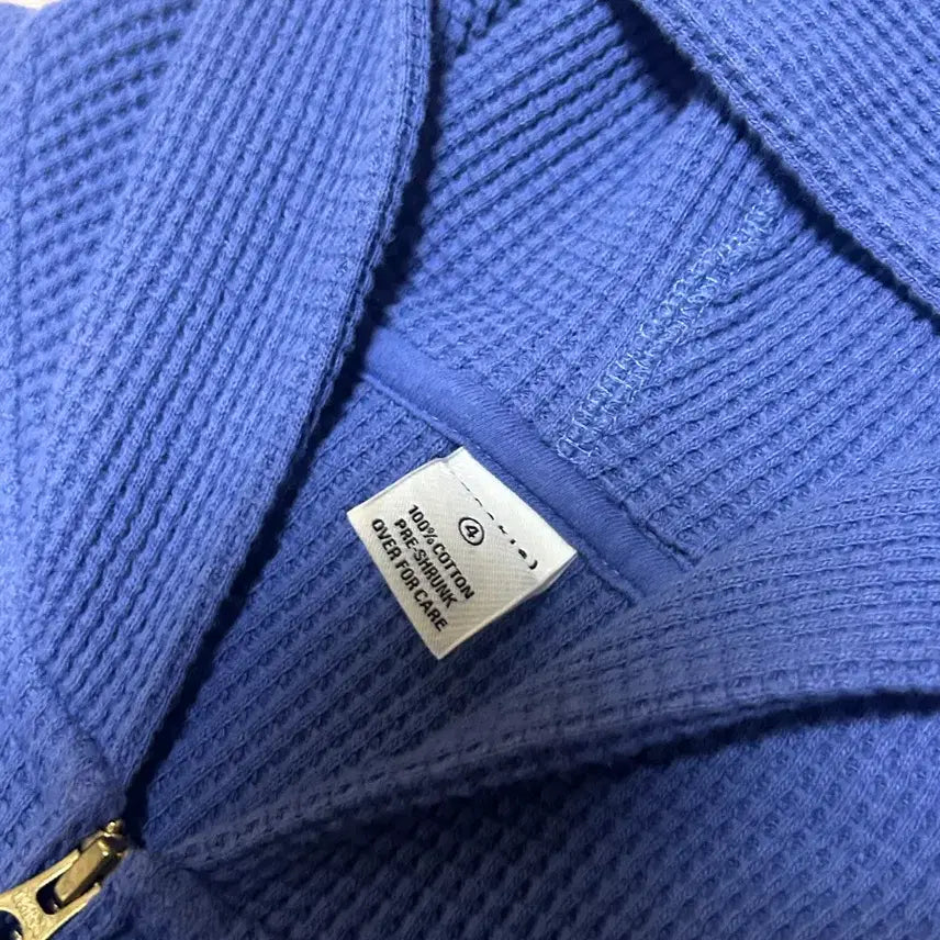[SOLD OUT] [XL, 4] 카키스 와플 후드집업 블루