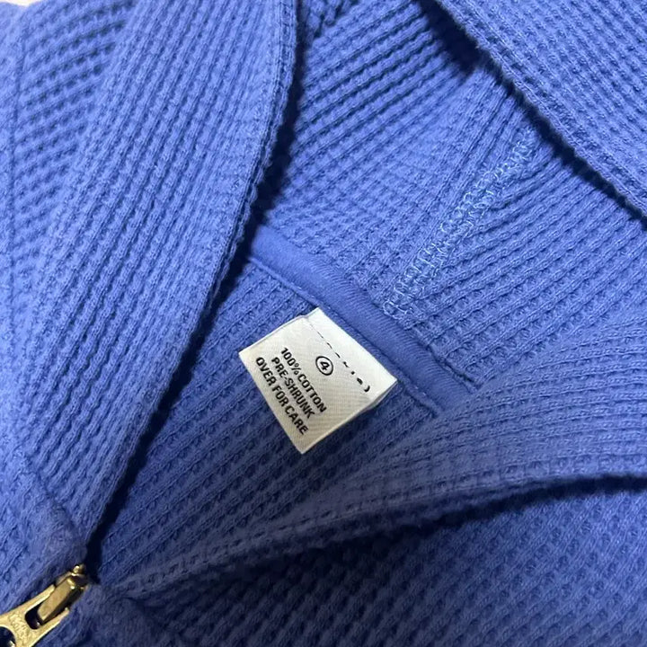[SOLD OUT] [XL, 4] 카키스 와플 후드집업 블루