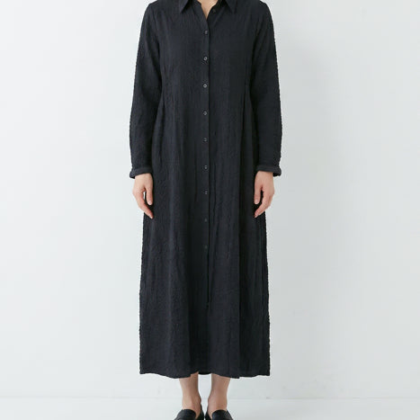 [BUNJANG] ZARA Textured Button Front Maxi Long Dress (Black) / [ZARA/XS] 자라 텍스처 버튼 프런트 맥시 롱 원피스 (블랙)
