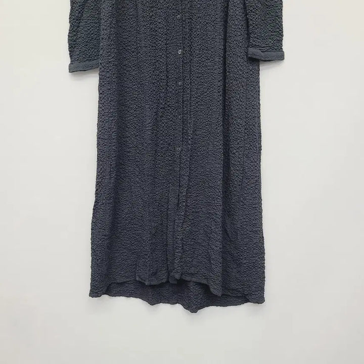 [BUNJANG] ZARA Textured Button Front Maxi Long Dress (Black) / [ZARA/XS] 자라 텍스처 버튼 프런트 맥시 롱 원피스 (블랙)