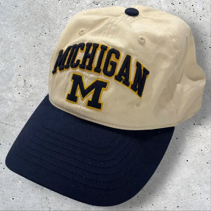 [BUNJANG] Starter Michigan Baseball Cap Ivory Navy / 스타터 미시건 야구 볼캡 모자 아이보리 네이비