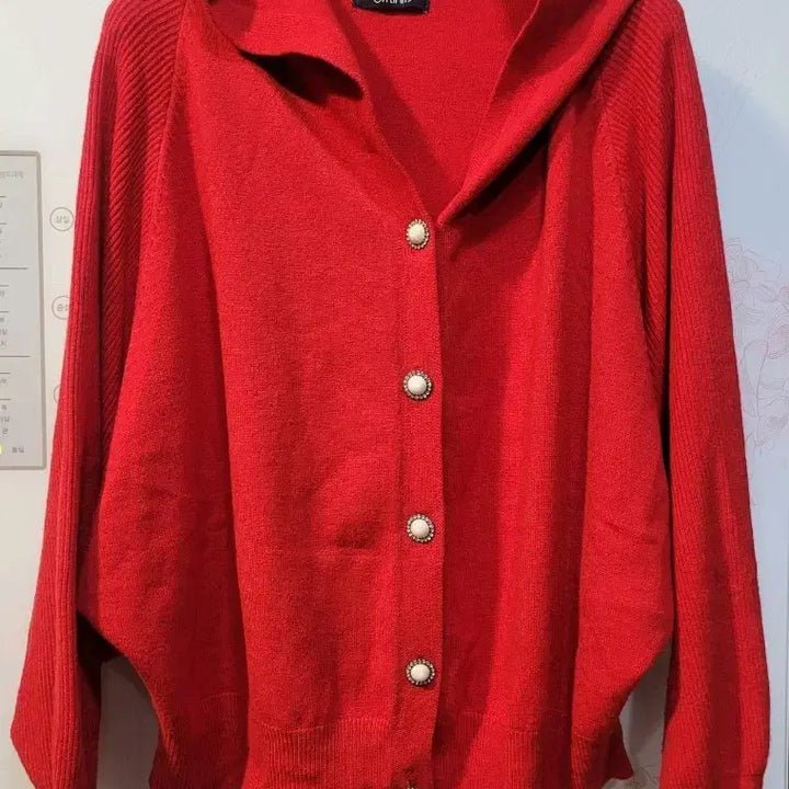 [BUNJANG] Red Hooded Cardigan / OFFLIMITS후드 가디건 레드