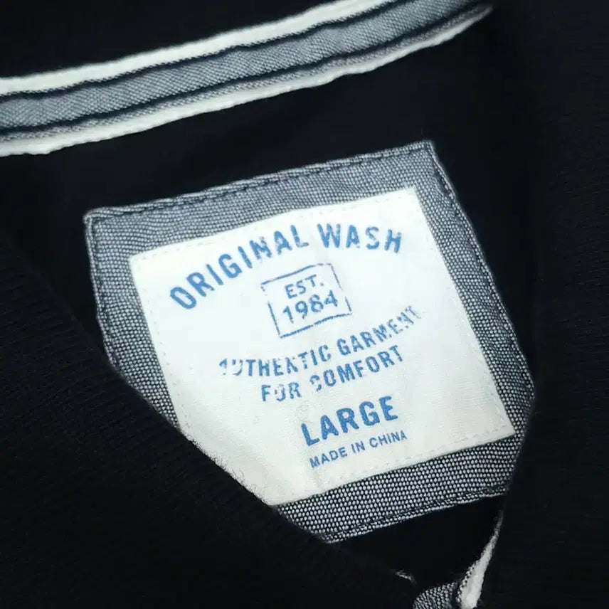[SOLD OUT] (L)유니클로 남자 반팔 티셔츠 카라티 블랙 여름 캐주얼 W2949