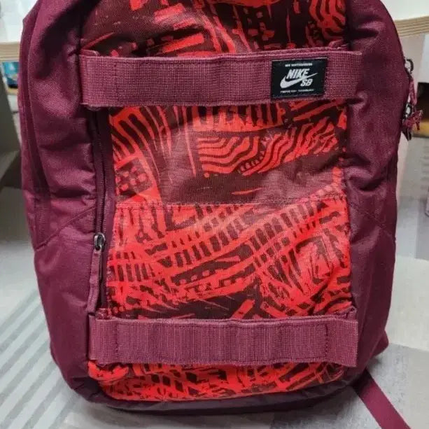[BUNJANG] Nike SB Backpack Burgundy/Red Pattern / 나이키 SB 백팩 버건디/레드 패턴