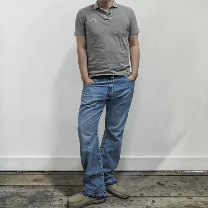 [BUNJANG] Stone Island Polo Shirt / 스톤아일랜드 반팔 카라티 95 M280