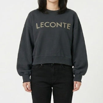 [BUNJANG] LECONTE Logo Oversized Sweatshirt / 르콩트 LECONTE 오버핏 로고 맨투맨 블랙 M
