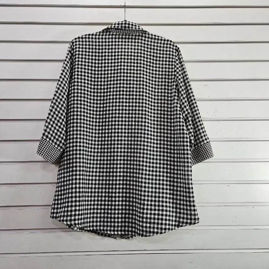[SOLD OUT] 체크무늬  칠부소매  부인복 카라블라우스/보물찾기천사