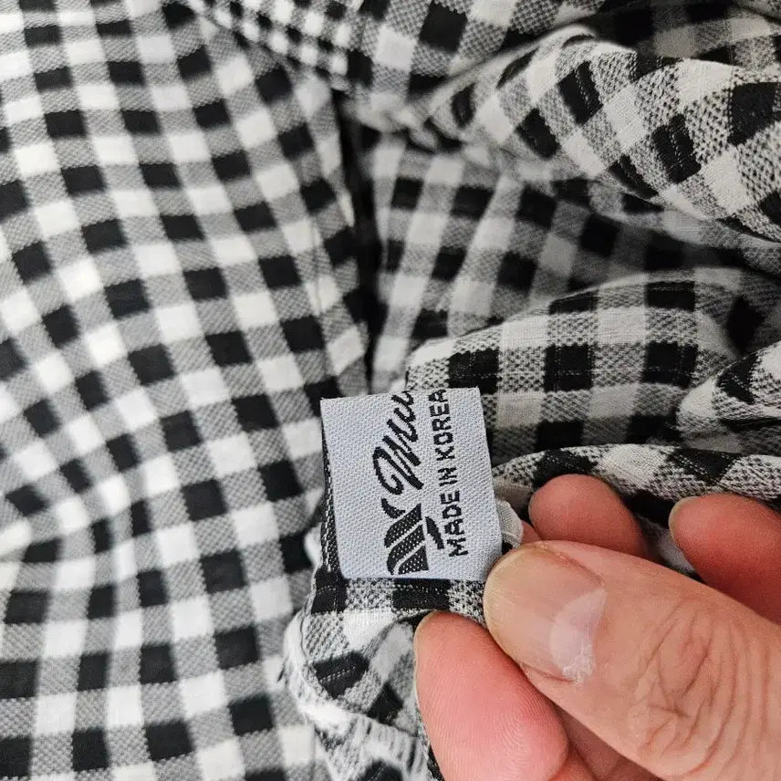 [SOLD OUT] 체크무늬  칠부소매  부인복 카라블라우스/보물찾기천사