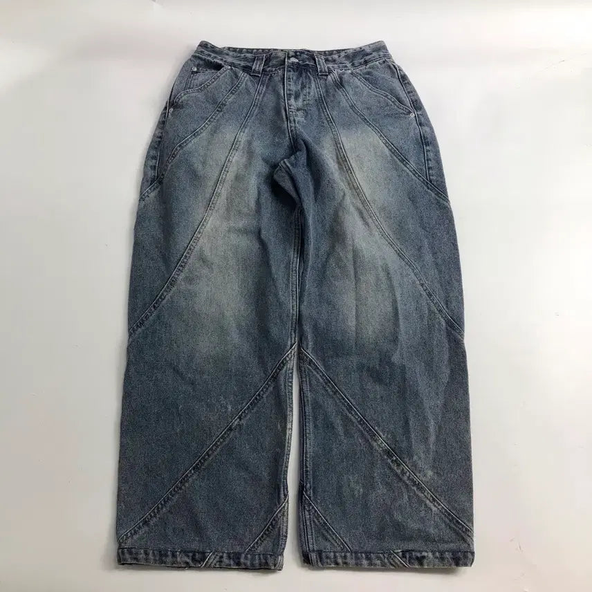 [SOLD OUT] 빈티지 워싱 데님 와이드 팬츠