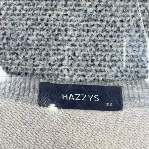 [BUNJANG] Hazzys Light Gray Cotton Sweatshirt / 해지스 라이트 그레이 맨투맨 100