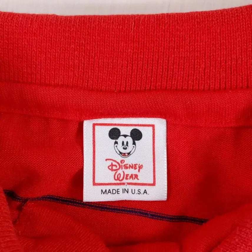 [BUNJANG] Disney Mickey Mouse Stripe Polo Shirt / 90년대 미키마우스 스트라이프 반팔 카라티 M