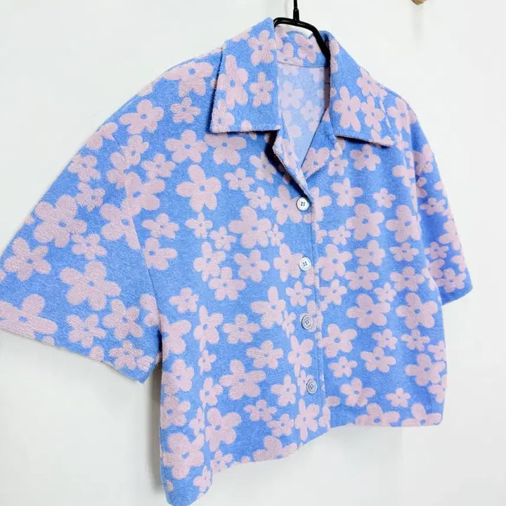 [BUNJANG] System Mix Match Layer Flower Shirt Jacket / 한섬 시스템 믹스매치레이어 플라워 셔츠 자켓