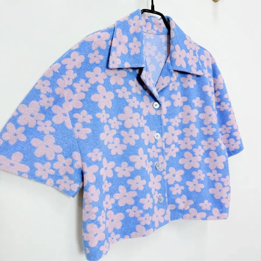 [BUNJANG] System Mix Match Layer Flower Shirt Jacket / 한섬 시스템 믹스매치레이어 플라워 셔츠 자켓
