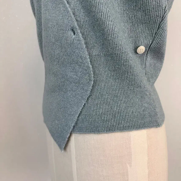 [BUNJANG] V-Neck Wool Cashmere Wrap Knit Top / 끈 리본 브이넥 울 캐시미어 랩 니트 에이블리 지그재그 하객룩 출근룩